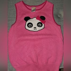 Gymboree Toddler pink Panda sweater vest